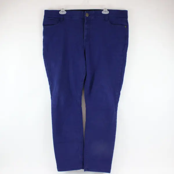 Liz Claiborne Sara Navy Blue Slim Leg Mid Rise Jeggings Women's 16