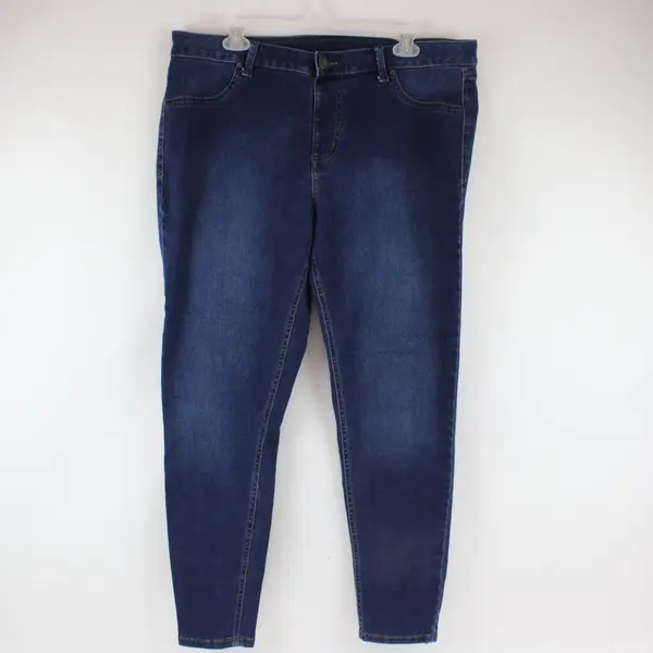 Unbranded Dark Blue Denim Skinny Leg Jeans Womens Plus 20W