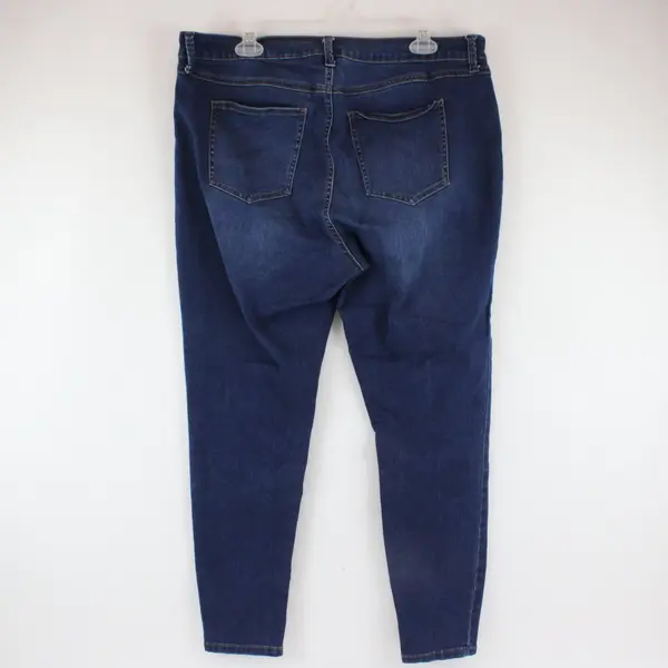 Unbranded Dark Blue Denim Skinny Leg Jeans Womens Plus 20W