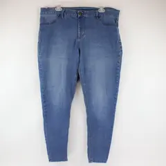 Unbranded Women's Medium Wash Blue Denim Skinny Leg Jeans Plus 20W