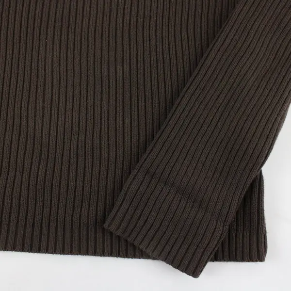 Sonoma Women's Brown Ribbed Knit Turtleneck Sweater Size Large Pullover