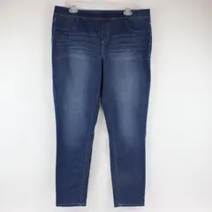 No Boundaries Women's Med. Wash XXL (19) Stretch Jeans Faux Front Elastic Waist