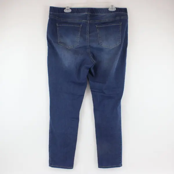 No Boundaries Women's Med. Wash XXL (19) Stretch Jeans Faux Front Elastic Waist