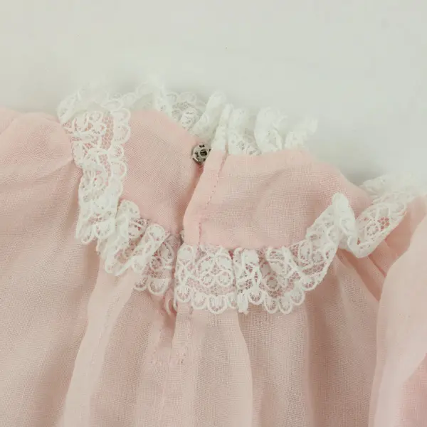 Pink Doll Bear Outfit Dress Bloomers Cap Set Pre-Owned