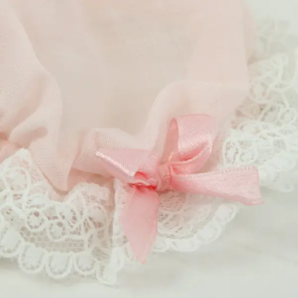 Pink Doll Bear Outfit Dress Bloomers Cap Set Pre-Owned