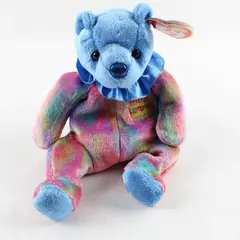 TY Beanie Baby September Birthday Bear Sapphire 7.5in Retired Plush