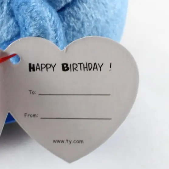 TY Beanie Baby September Birthday Bear Sapphire 7.5in Retired Plush