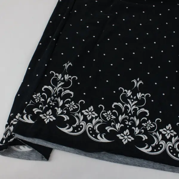 Villager Liz Claiborne White Polka Dot Black Nightgown Women's Small