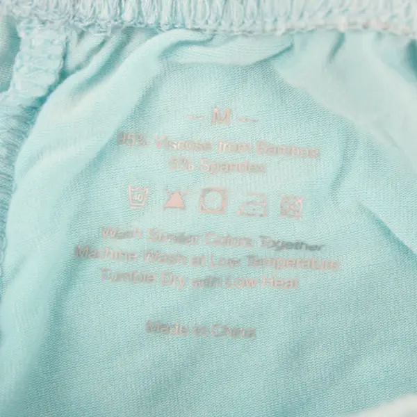 Women's Medium Sky Blue Pajama Set 95% Viscose Bamboo 5% Spandex Lettuce Hem