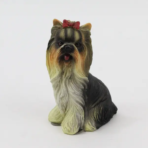 Ceramic Yorkshire Terrier Yorkie Dog Figurine 4 Inch Home Decor