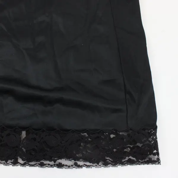 Vintage Movie Star Black Lace Trim Slip Dress Women's Size 34 Average