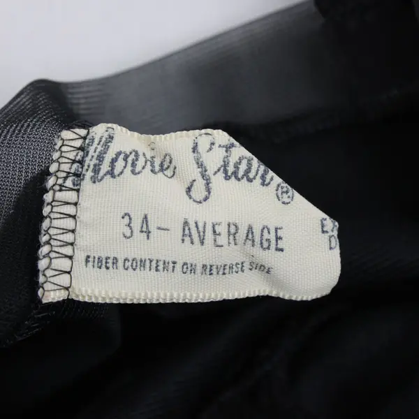 Vintage Movie Star Black Lace Trim Slip Dress Women's Size 34 Average