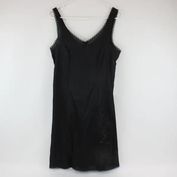 Sears Black Nylon Slip Dress Women's Size 36 Lingerie