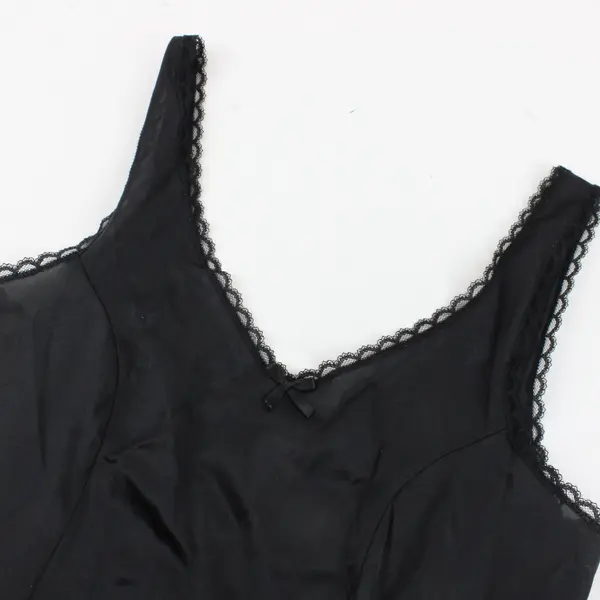 Sears Black Nylon Slip Dress Women's Size 36 Lingerie