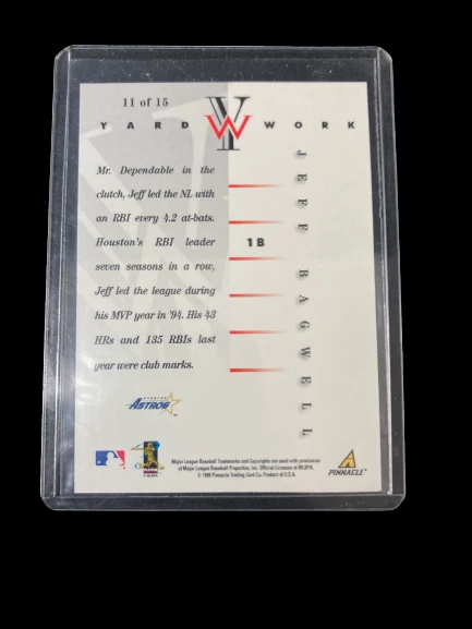 Lot of 2 Jeff Bagwell Cards Houston Astros 1994 Donruss 1998 Pinnacle Yard Work