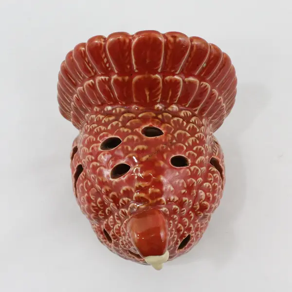 2004 Design Inspirations Ceramic Thanksgiving Turkey Tealight Candle Holder  
