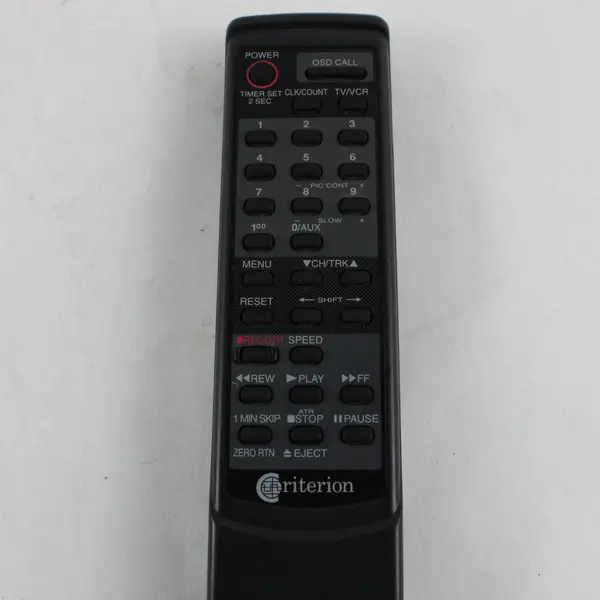 Original Criterion TV VCR Remote Control Replacement Used