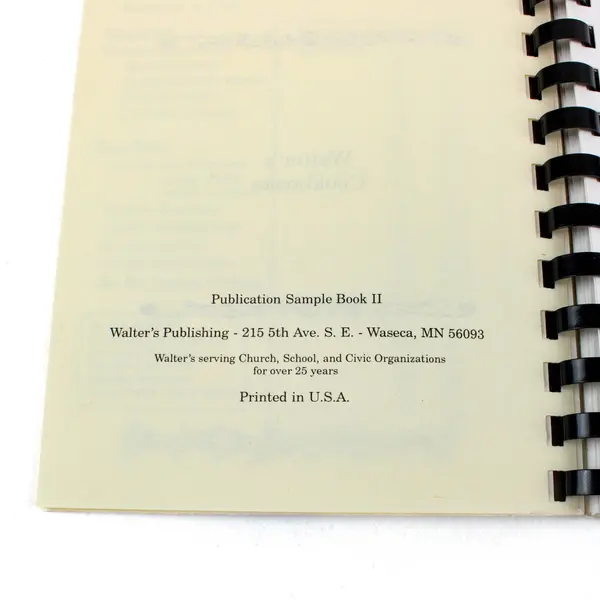 Walter's Cookbooks Favorite Recipes From Staff Spiral Bound Cookbook