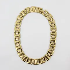 Vintage Monet Gold Tone Chunky Chain Link Choker Necklace 16 Inch