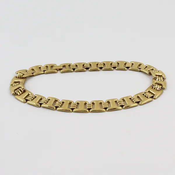 Vintage Monet Gold Tone Chunky Chain Link Choker Necklace 16 Inch