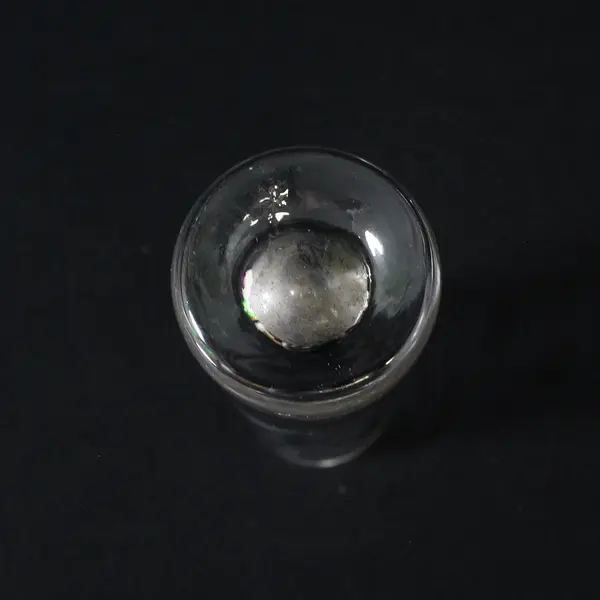 Unbranded Etched Glass Bud Vase Floral Design 7 Inch