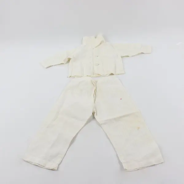 Lot of 3 Vintage Handmade Doll Outfits Shirts Pants Skirt Shorts Stained