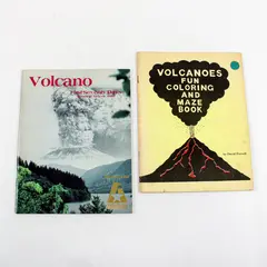 Lot of 2 Volcano Mt St Helens and Volcano Coloring Book 