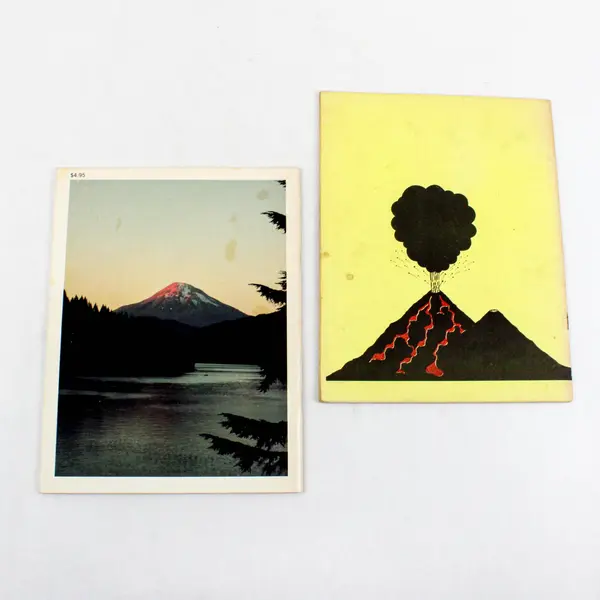 Lot of 2 Volcano Mt St Helens and Volcano Coloring Book 