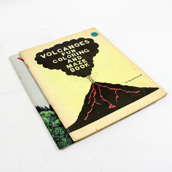 Lot of 2 Volcano Mt St Helens and Volcano Coloring Book 