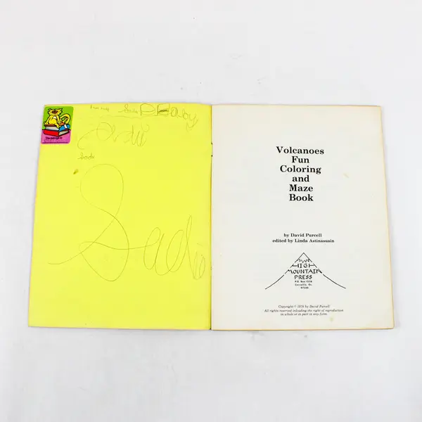 Lot of 2 Volcano Mt St Helens and Volcano Coloring Book 