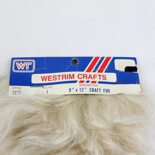 Vintage Westrim Crafts Blond Craft Fur Fabric 9x12 Sewing Costume
