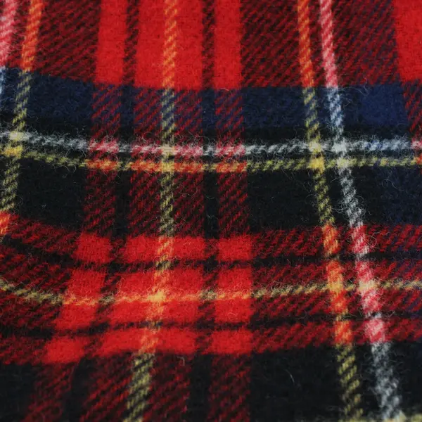 Pendleton Red Plaid Fringe Wool Throw Blanket 52 x 70