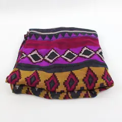 Maroon Purple Yellow Black Geometric Sheer Infinity Scarf