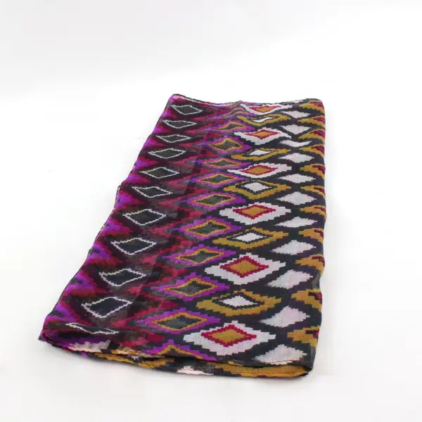 Maroon Purple Yellow Black Geometric Sheer Infinity Scarf