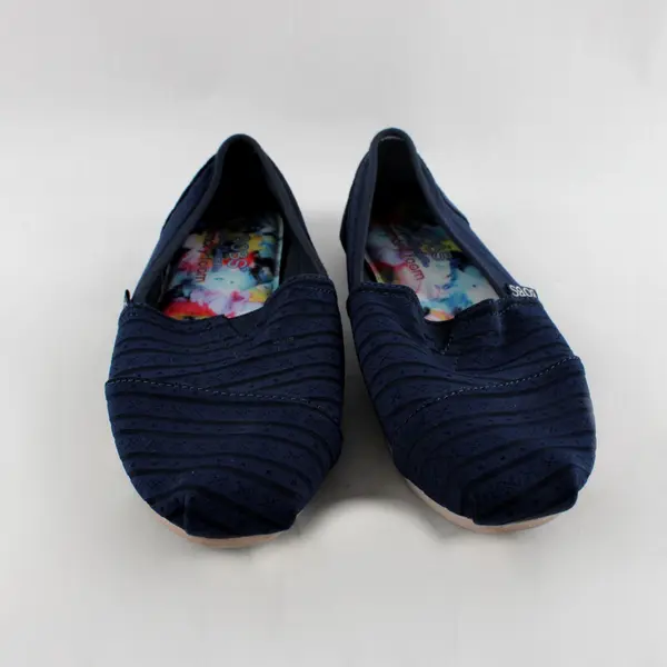 BOBS by Skechers Women's Navy Blue Slip-On Flats Size 6.5 Comfort