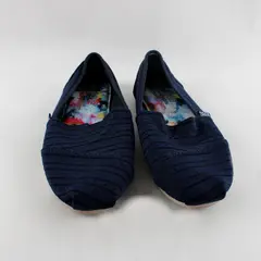 BOBS by Skechers Women's Navy Blue Slip-On Flats Size 6.5 Comfort