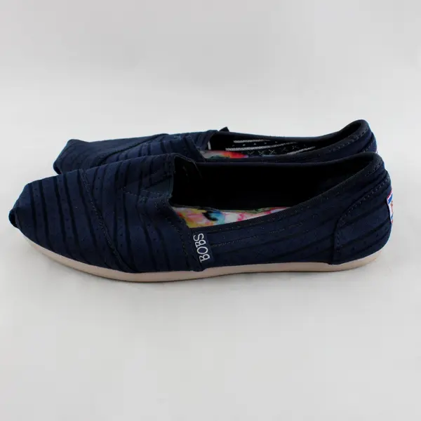 BOBS by Skechers Women's Navy Blue Slip-On Flats Size 6.5 Comfort