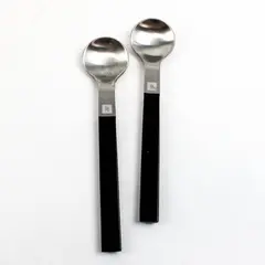 Lot of 2 Nespresso Vertuo Coffee Spoons with Black Handle, 6"