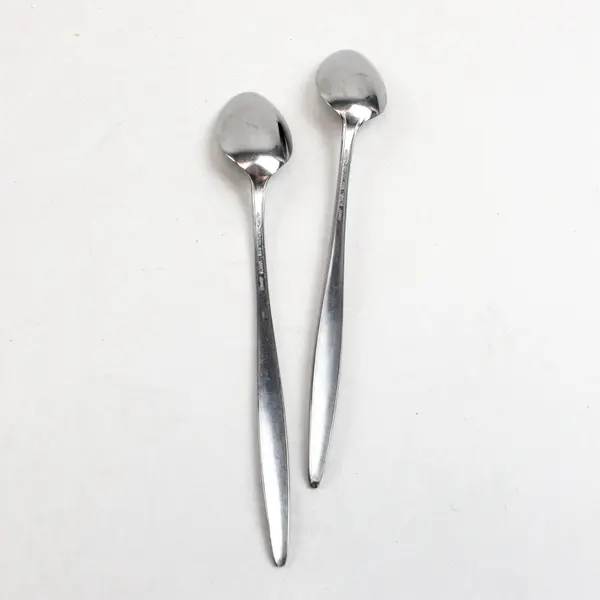 Lot of 2 AMC Venice Stainless Steel Iced Tea Spoons 7 5/8" long Made in Japan 