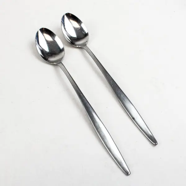 Lot of 2 AMC Venice Stainless Steel Iced Tea Spoons 7 5/8" long Made in Japan 
