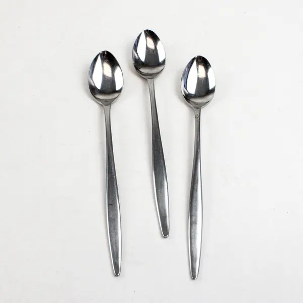 Lot of 3 AMC Venice Stainless Steel Iced Tea Spoons 7 5/8" long Made in Japan 