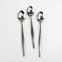 Lot of 3 AMC Venice Stainless Steel Iced Tea Spoons 7 5/8" long Made in Japan 