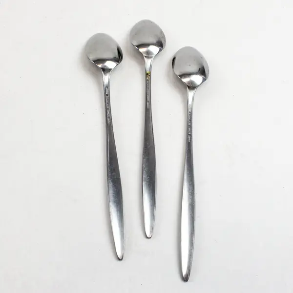 Lot of 3 AMC Venice Stainless Steel Iced Tea Spoons 7 5/8" long Made in Japan 