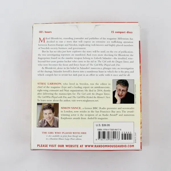 The Girl Who Played With Fire Stieg Larsson 2009 Audiobook 15 CDs 18.5 Hr Unabr