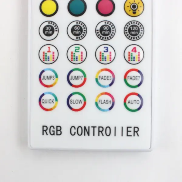 24-Key IR Remote Control for RGB LED Strip Lights Used