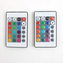 Lot of 2 24-Key IR Remotes for RGB LED Strip Lights Untested