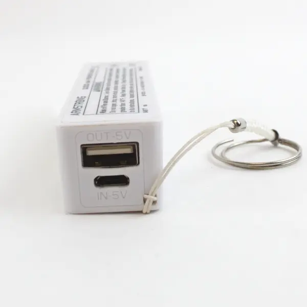 Armstrong 2000mAh Portable Power Bank USB Charger w/ Key Ring Tether