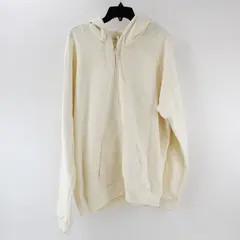 Royal Apparel Humble Spirit Women's Cream White  Zip-Up Hoodie XL 100% Cotton