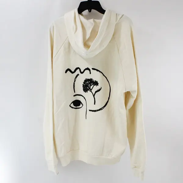 Royal Apparel Humble Spirit Women's Cream White  Zip-Up Hoodie XL 100% Cotton