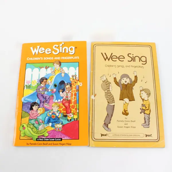 Lot of 2 Wee Sing Children's Songs/Fingerplays Songbooks Pamela Beall Susan Nipp